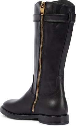 Balmain Kids Buckled leather boots