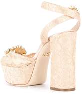 Thumbnail for your product : Dolce & Gabbana lace platform sandals