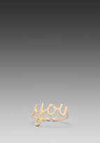 Thumbnail for your product : Jacquie Aiche You" Mini Knuckle Ring with 1cz