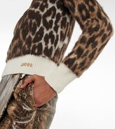 Thumbnail for your product : Ganni Leopard-print wool-blend sweater