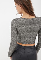 Thumbnail for your product : Forever 21 Metallic-Flecked Crop Top