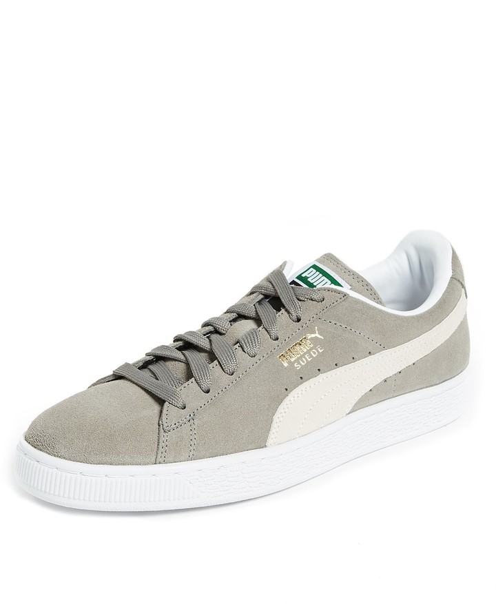 Puma Suede Classic Grey White | Shop the world's largest collection of  fashion | ShopStyle