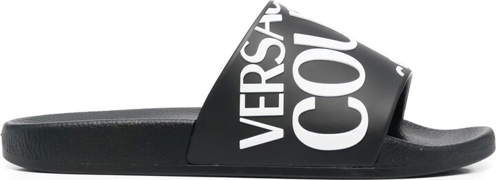 Versace Jeans Couture Logo-Print Slides
