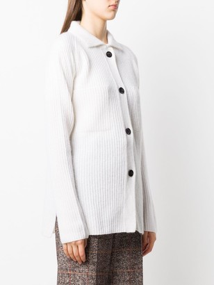 Sminfinity Ribbed-Knit Button-Up Cardigan