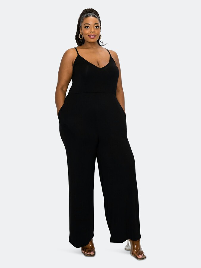 plus size black romper pants
