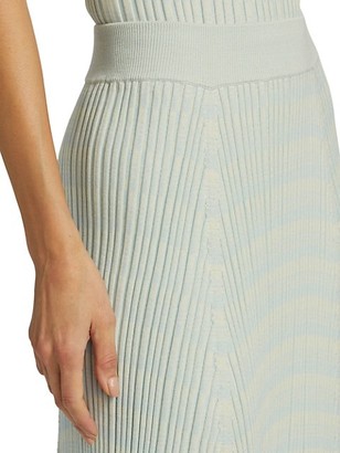 Proenza Schouler White Label Mini Geo Rib-Knit Maxi Skirt