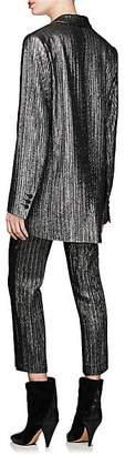 Isabel Marant Women's Denlo Metallic Striped Trousers - Silver
