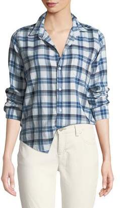 Frank And Eileen Barry Button-Front Check Cotton Shirt