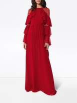 Thumbnail for your product : Giambattista Valli ruffled silk maxi dress