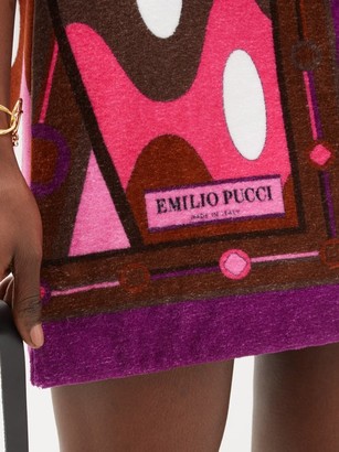 Emilio Pucci Vivara-print Cotton-terry Cover Up - Dark Pink