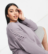Thumbnail for your product : Nike Training Nike Pro Training Plus therma fleece cropped sweatshirt in mauve