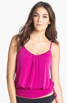 Thumbnail for your product : Magicsuit by Miraclesuit® 'Shelly' Shirred Waist Underwire Tankini Top