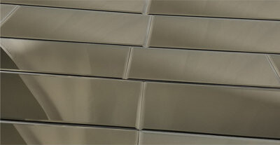 Reflections 12 in. x 24 in. Diamond Grade Glass Mirror Beveled Large Format Subway Decorative Kitchen & Bathroom Wall Tile