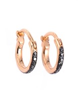 Thumbnail for your product : Ileana Makri Black diamond & rose-gold earrings
