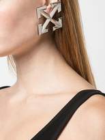 Thumbnail for your product : Off-White Off White big arrow earring silver