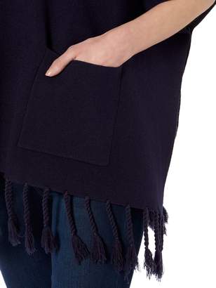 Suncoo Palmyre Knitted Poncho With Tassel Hem