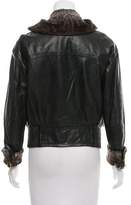Thumbnail for your product : Gucci Persian Lamb-Accented Leather Jacket