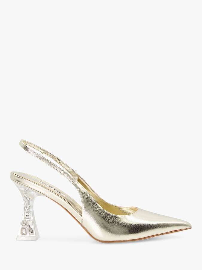 gold court shoes dune