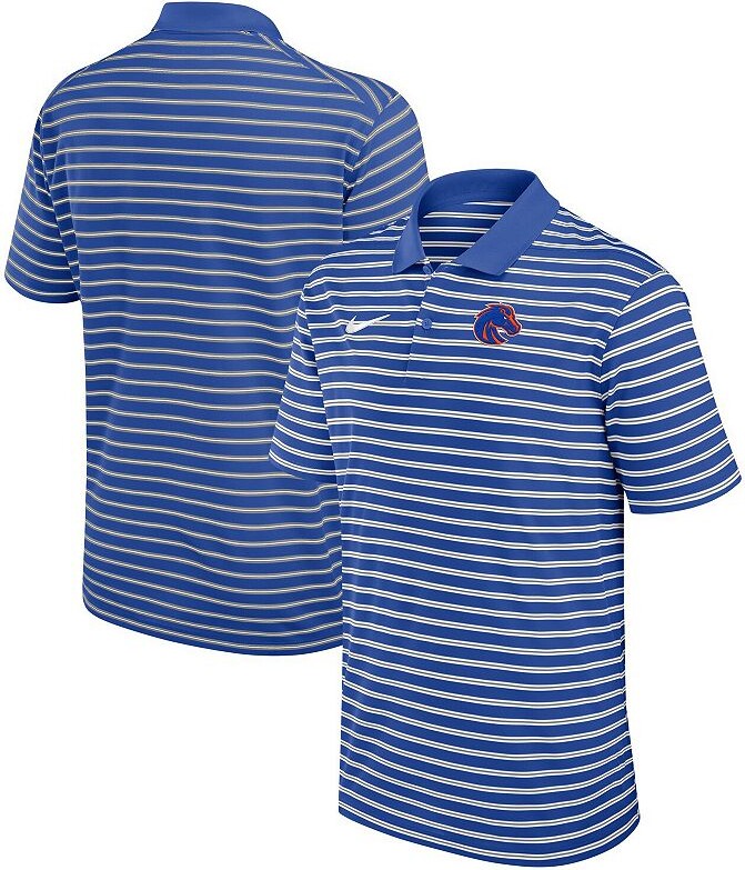 Men's Nike Royal Boise State Broncos Victory Stripe Performance Polo