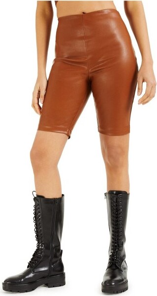International Concepts I.N.CInternationalConceptsWomensFauxLeatherCasualWalkingShorts,brown,14