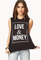 Thumbnail for your product : Forever 21 love & money muscle tee