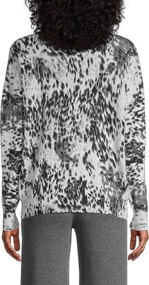 Amicale Leopard Cashmere Sweater
