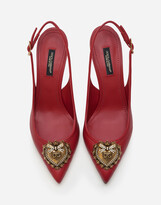 Thumbnail for your product : Dolce & Gabbana Matelasse Nappa Leather Devotion Slingbacks