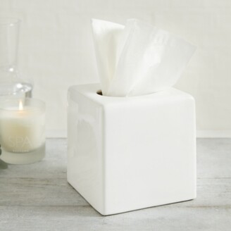 The White Company Newcombe Ceramic Tissue Box Cover