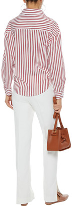 Rosie Assoulin Tie-front Striped Cotton-blend Poplin Shirt