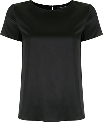 Emporio Armani round-neck stretch-silk T-shirt