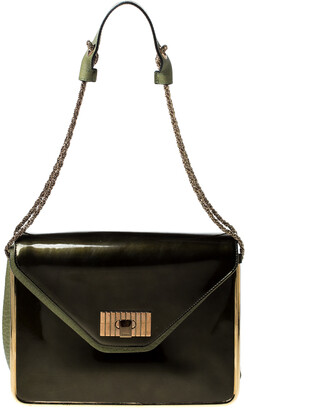 chloe patent leather shoulder bag