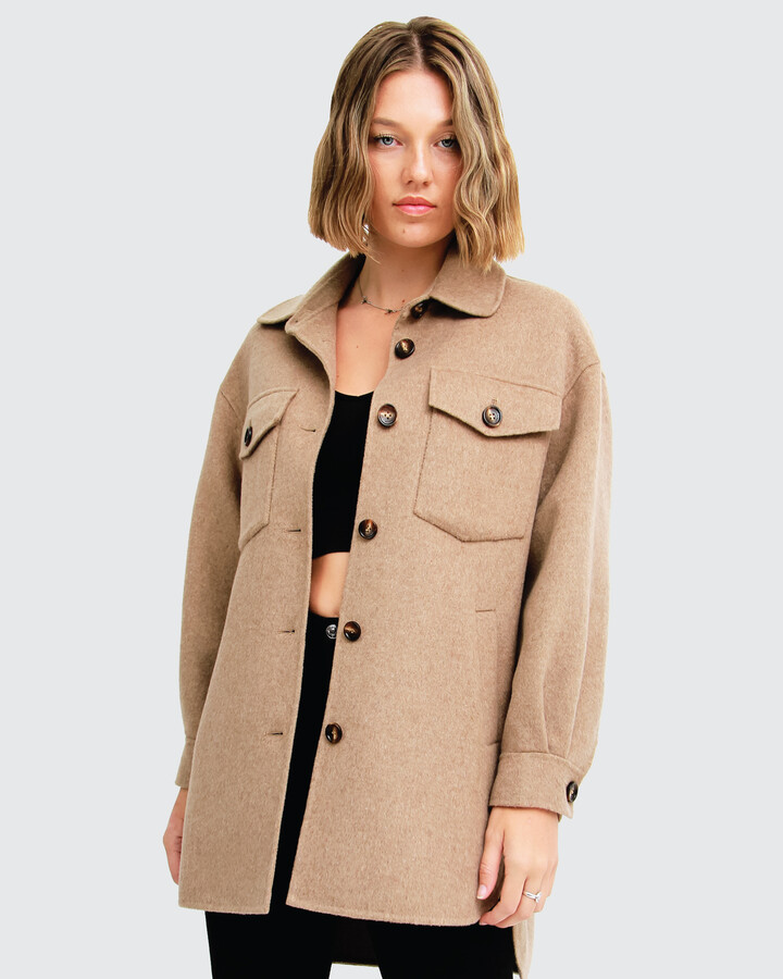 Belle Bloom Women's Jackets River's Edge Wool Blend Shacket