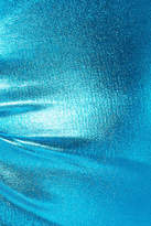 Thumbnail for your product : Caroline Constas Marta And Mykela Twist-front Metallic Bikini - Blue
