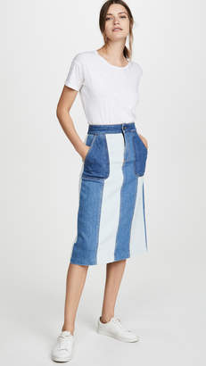 Alice + Olivia Jeans Peri Midi Skirt with Pockets