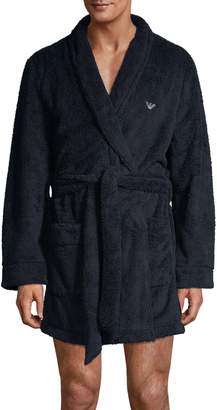 Emporio Armani Fuzzy Fleece Hooded Robe