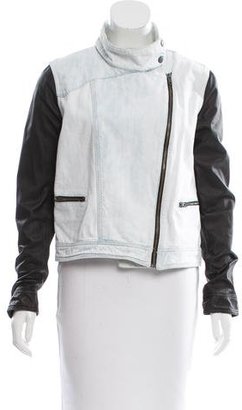 Rag & Bone Denim Leather-Accented Jacket