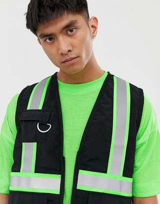 Collusion Unisex vest with reflective tape