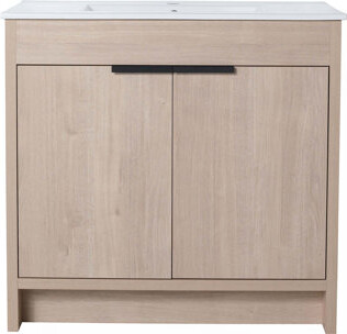 BORILNMR Freestanding Bathroom Vanity with 2 Soft-Close Cabinet Doors