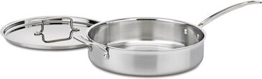 Cuisinart MultiClad Pro Stainless Steel Quart Sauté Pan with Lid