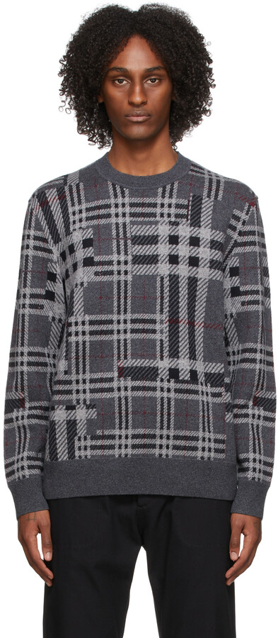 Mens Burberry Check Sweater | Shop the world's largest collection 