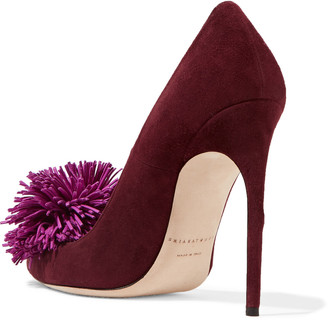 Brian Atwood Alis embellished suede pumps