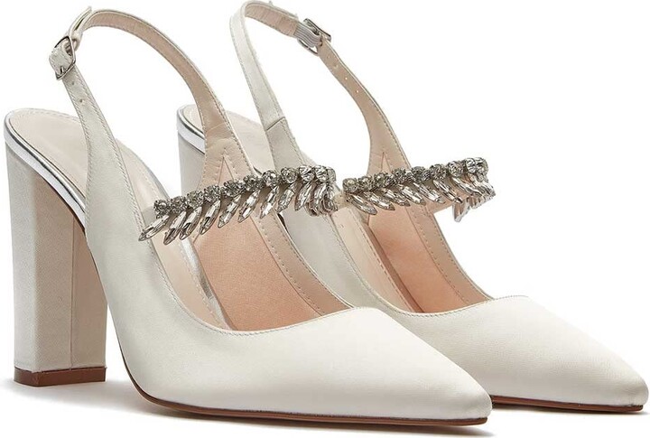 slingback wedding shoes