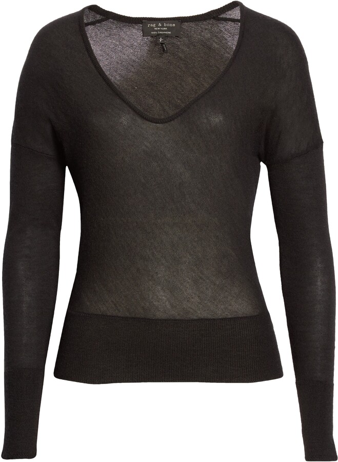 plain black v neck sweater