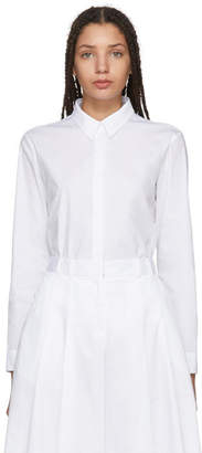 Jil Sander Navy White Stretch Poplin Shirt