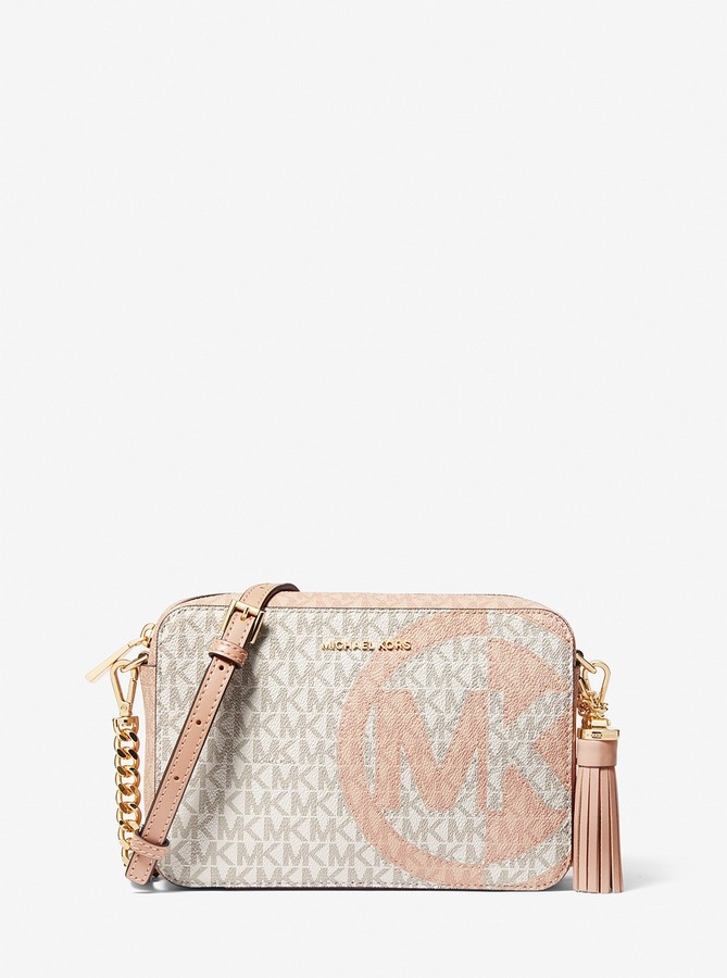 MICHAEL Michael Kors Ginny Medium TwoTone Logo Crossbody Bag ShopStyle