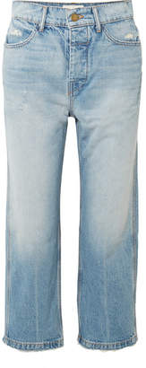 The Great The Railroad Cropped Distressed Boyfriend Jeans