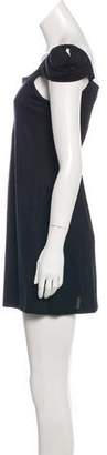 Miu Miu Short Sleeve Mini Dress Black Short Sleeve Mini Dress
