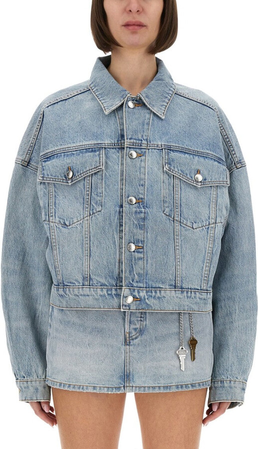 Alexander Wang Boxy Fit Denim Trucker Jacket