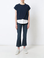 Thumbnail for your product : Derek Lam 10 Crosby Faux 2-In-1 Crossover Tank With Buttons