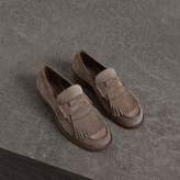 Thumbnail for your product : Burberry Kiltie Fringe Suede Loafers